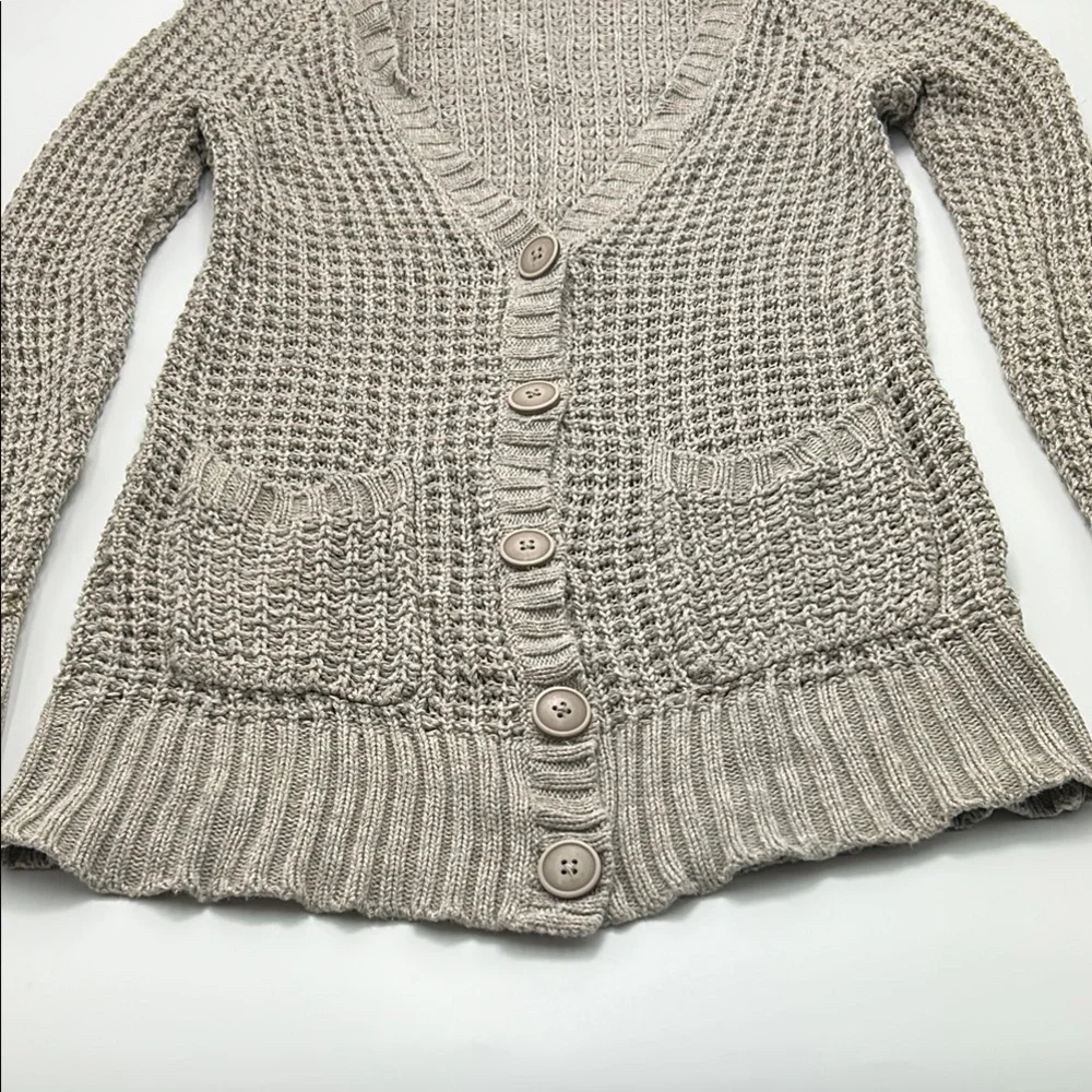 Bella Swan Core American Eagle Knit Cardigan Y2K Twilight Grunge Small Gray